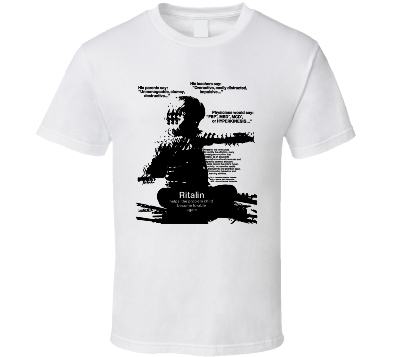 Helps The Problem Child Ritalin 70s Ad T Shirt Helps The Problem Child Ritalin 70s Ad T Shirt