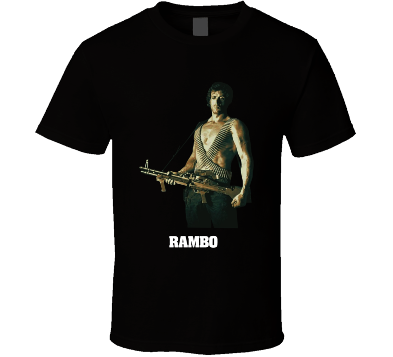 Rambo Sylvester Stallone Movie Fan T Shirt Rambo Sylvester Stallone Movie Fan T Shirt