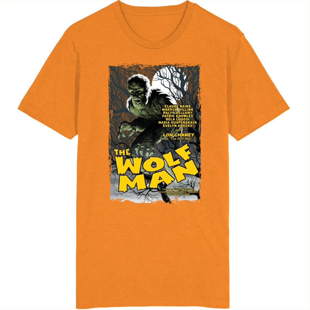 The Wolf Man 40s Movie T Shirt The Wolf Man 40s Movie T Shirt