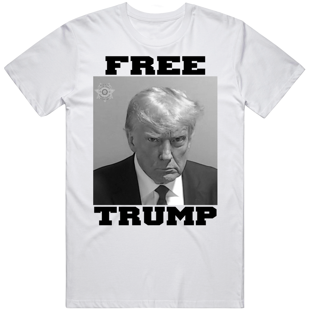 Free Donald Trump Usa President Mugshot Black And White T Shirt Free Donald Trump Usa President Mugshot Black And White T Shirt