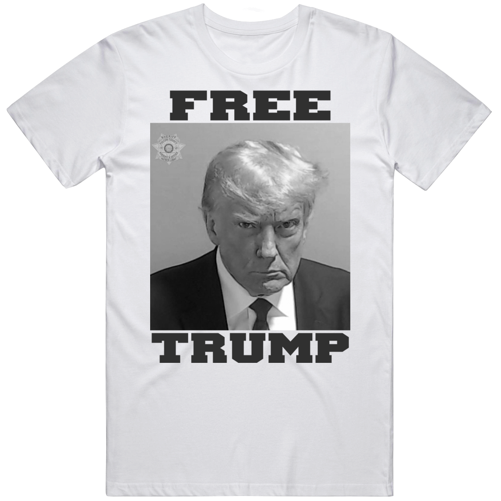 Free Trump Usa President Mugshot Black And White T Shirt Free Trump Usa President Mugshot Black And White T Shirt