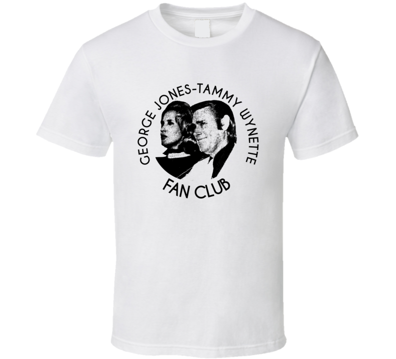 George Jones Tammy Wynette Fan Club T Shirt George Jones Tammy Wynette Fan Club T Shirt