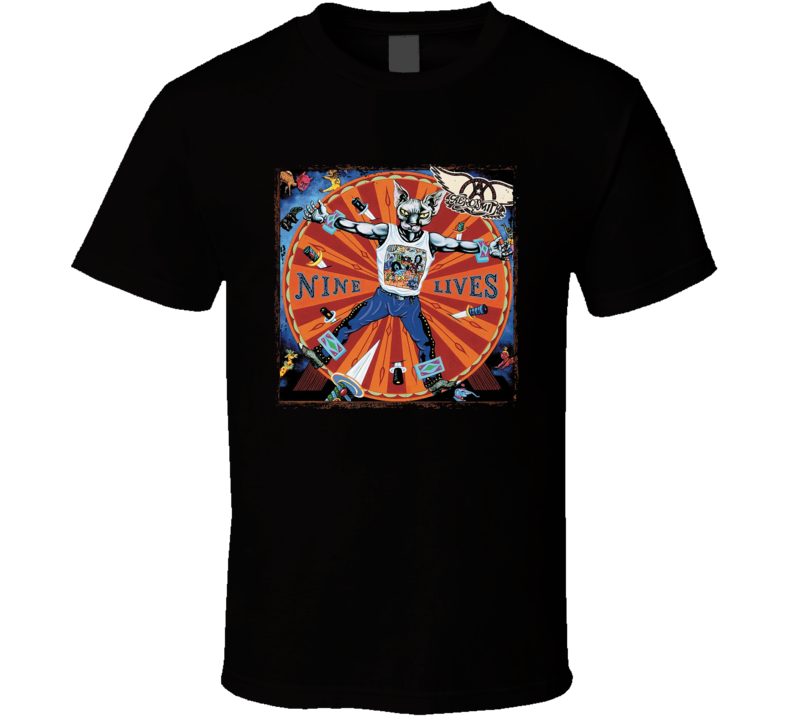 Nine Lives Rock Band Music Fan T Shirt Nine Lives Rock Band Music Fan T Shirt