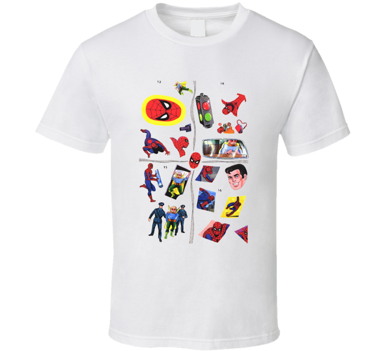 Spiderman Stickers T Shirt Spiderman Stickers T Shirt