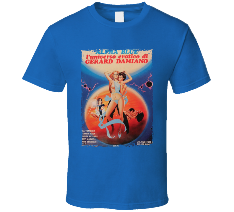 The Satisfiers Of Alpha Blue Italian Poster Adult Film T Shirt The Satisfiers Of Alpha Blue Italian Poster Adult Film T Shirt