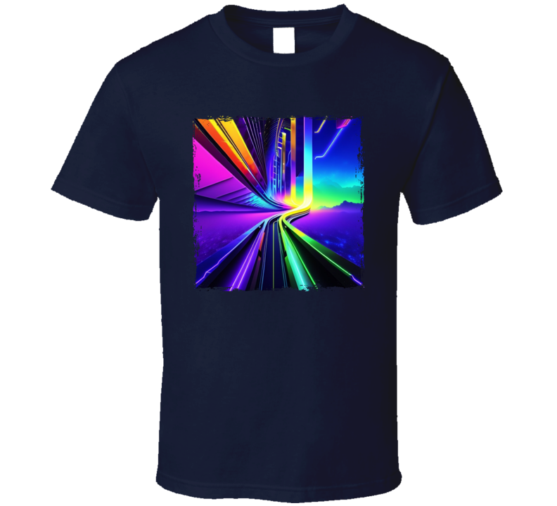 Neon Light Beams T Shirt Neon Light Beams T Shirt