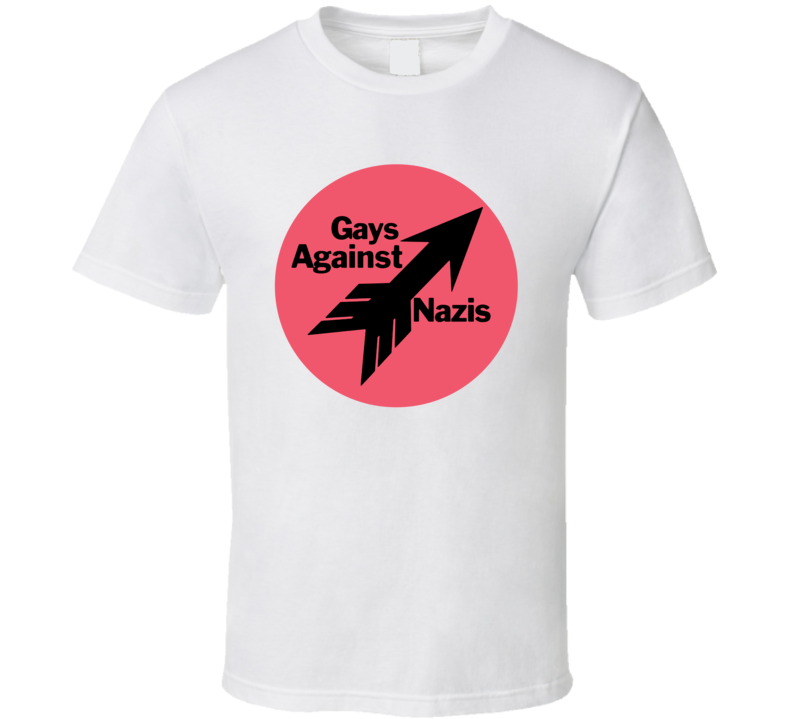 Gays Against Nazis Retro Button T Shirt Gays Against Nazis Retro Button T Shirt