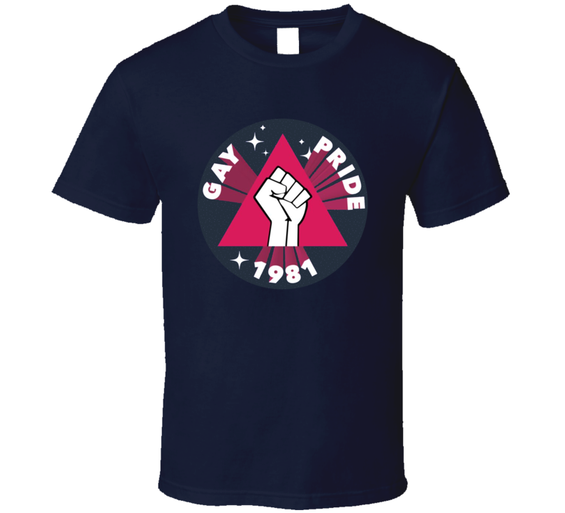 Gay Pride 1981 Retro Button T Shirt Gay Pride 1981 Retro Button T Shirt