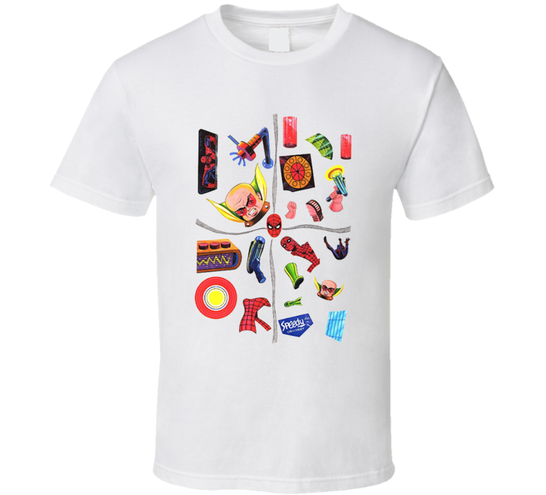 Spiderman Sticker Fun T Shirt Spiderman Sticker Fun T Shirt