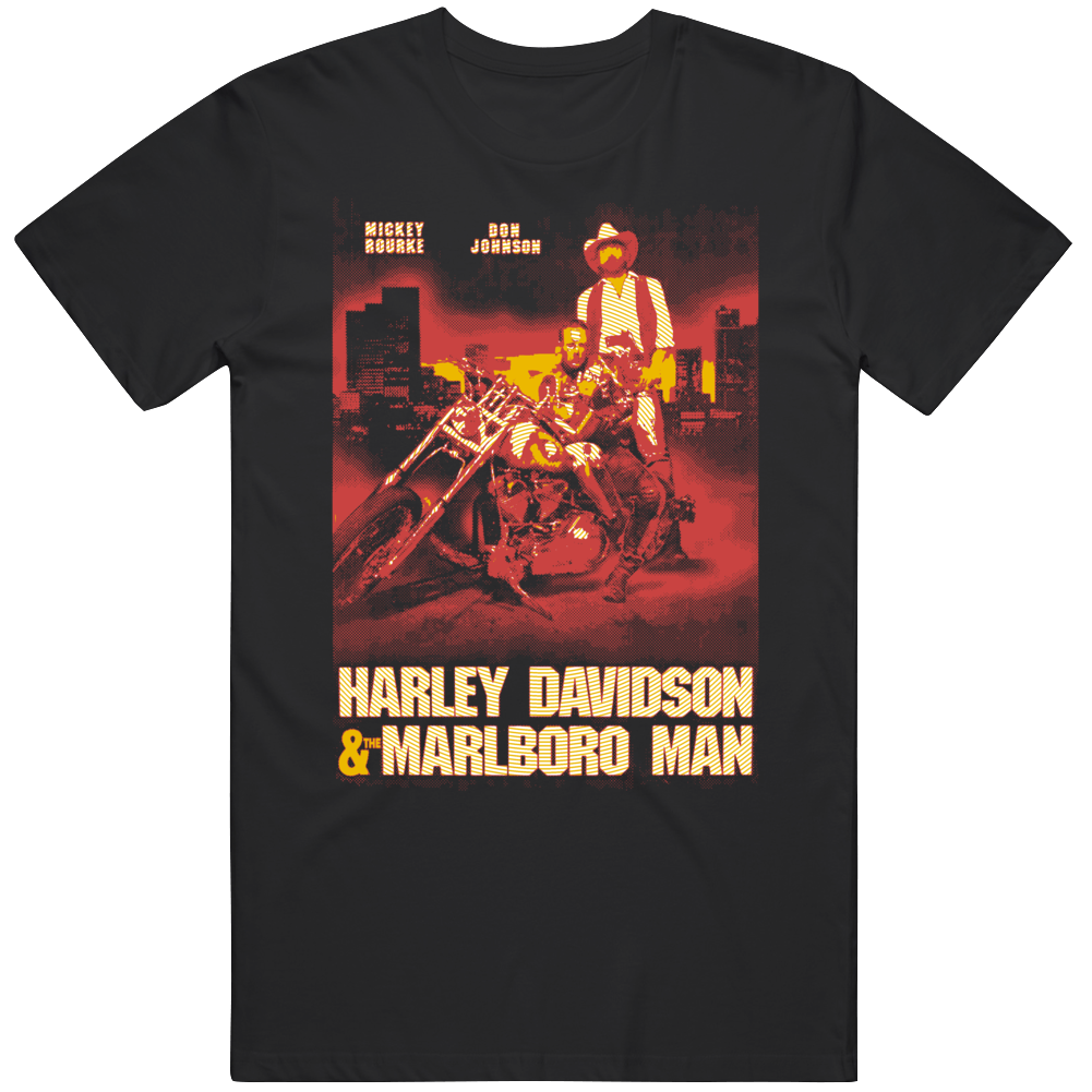 Harley Davidson And The Marlboro Man Movie Fan T Shirt Harley Davidson And The Marlboro Man Movie Fan T Shirt