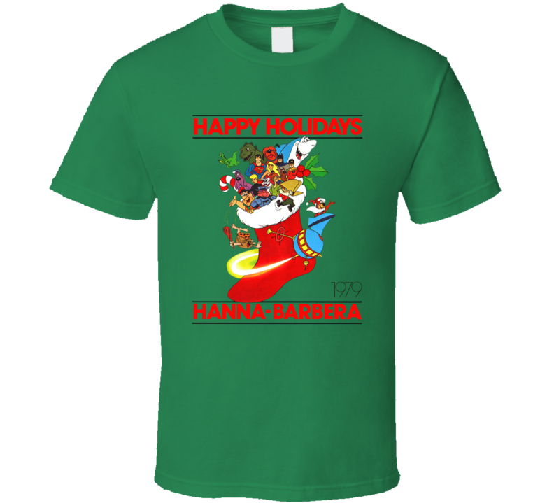 Happy Holidays Hanna Barbera 1979 T Shirt Happy Holidays Hanna Barbera 1979 T Shirt