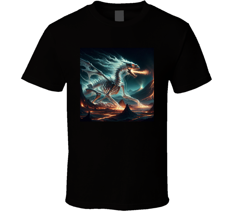 Fire Breathing Ghost Dragon Volcanoes T Shirt Fire Breathing Ghost Dragon Volcanoes T Shirt