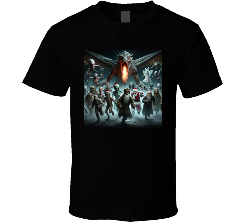Santa Wizard Bigfoot Bunny Fairie Alien Skeleton Dragon T Shirt Santa Wizard Bigfoot Bunny Fairie Alien Skeleton Dragon T Shirt