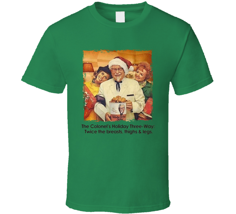Kfc The Colonel's Holiday Three-way Vintage T Shirt Kfc The Colonel's Holiday Three-way Vintage T Shirt