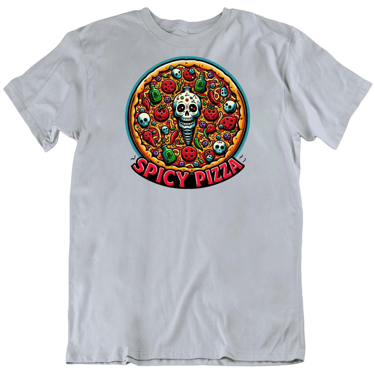Spicy Pizza Funny Food Logo T Shirt Spicy Pizza Funny Food Logo T Shirt