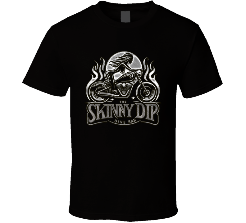 The Skinny Dip Dive Bar Brushed Steel Food Drinks T Shirt The Skinny Dip Dive Bar Brushed Steel Food Drinks T Shirt