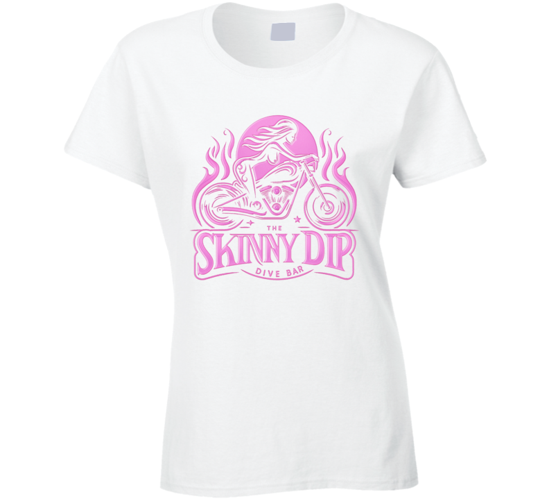 The Skinny Dip Dive Bar Pink Hoodie Food Drinks Ladies T Shirt The Skinny Dip Dive Bar Pink Hoodie Food Drinks Ladies T Shirt