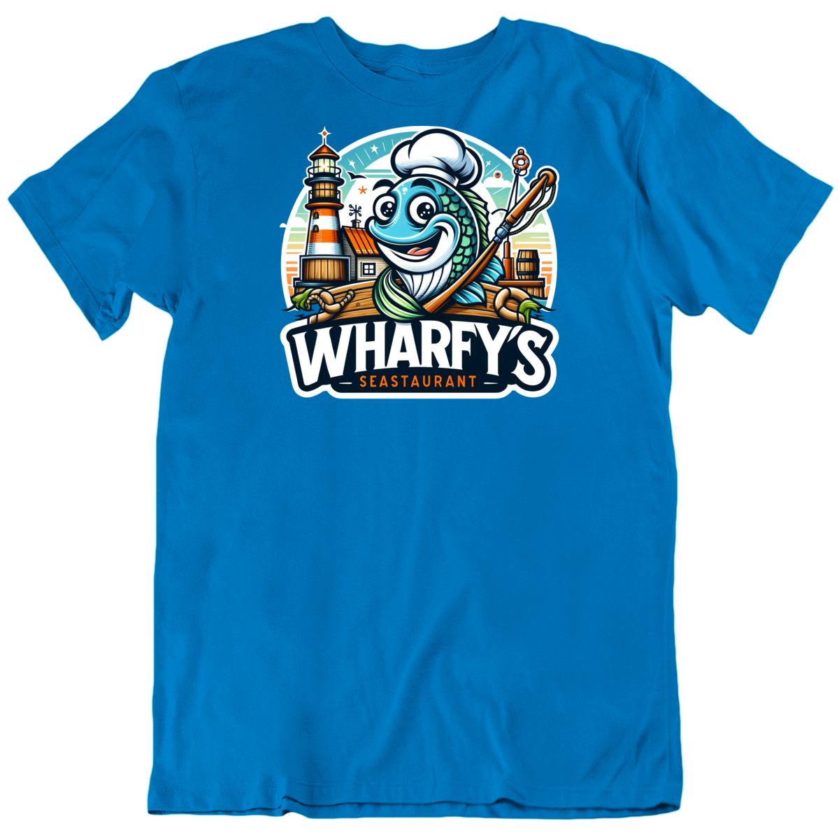 Wharfy's Seastaurant Seafood Restaurant Food Funny T Shirt Wharfy's Seastaurant Seafood Restaurant Food Funny T Shirt