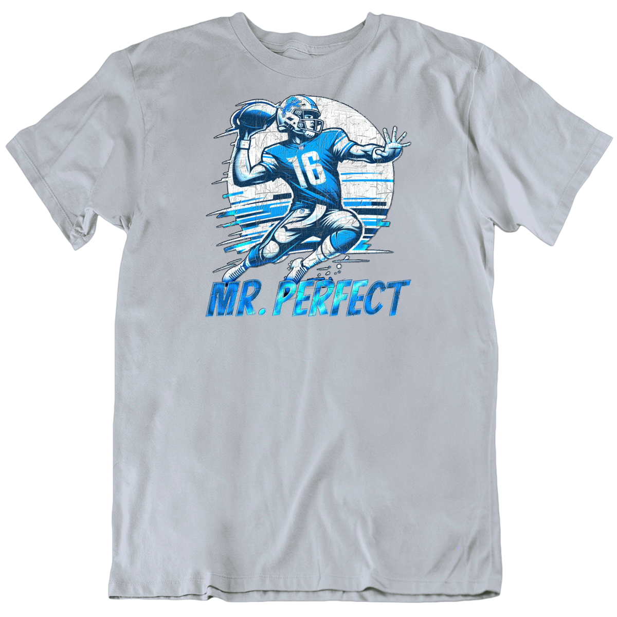 Mr. Perfect Jared Goff Quarterback Detroit Football Fan On Silver T Shirt Mr. Perfect Jared Goff Quarterback Detroit Football Fan On Silver T Shirt