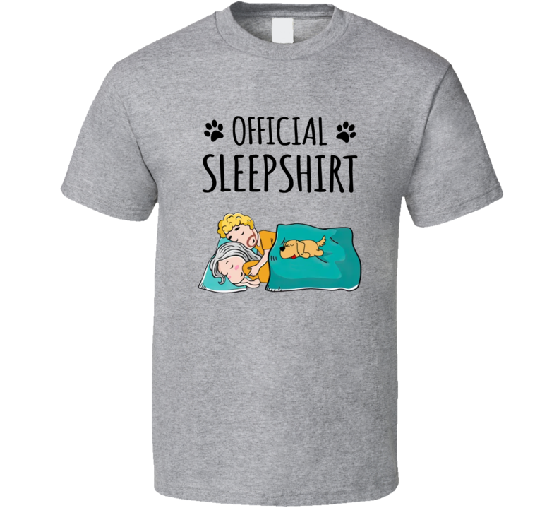 Official Sleep Shirt Couple With A Dog T Shirt Official Sleep Shirt Couple With A Dog T Shirt