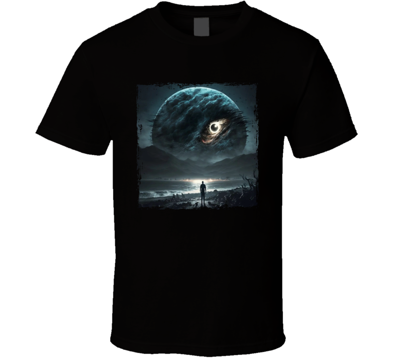 Moon Watching Man On Beach T Shirt Moon Watching Man On Beach T Shirt