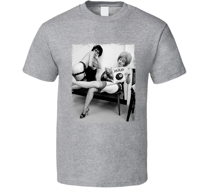 Vintage Lingerie Models Reading Mad Magazine T Shirt Vintage Lingerie Models Reading Mad Magazine T Shirt