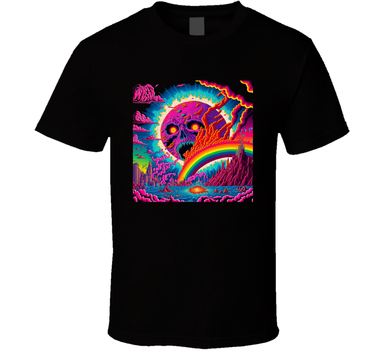 Angry Neon Sun Over Rainbow T Shirt Angry Neon Sun Over Rainbow T Shirt