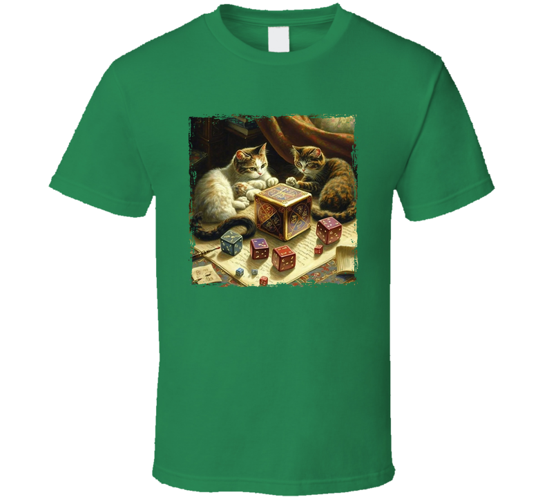 Kittens Playing Dice Games T Shirt Kittens Playing Dice Games T Shirt