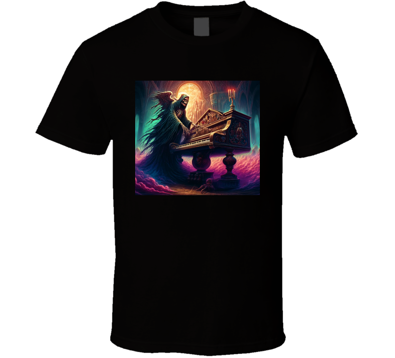 Grim Reaper Piano Band Parody Heavy Metal Rock T Shirt Grim Reaper Piano Band Parody Heavy Metal Rock T Shirt