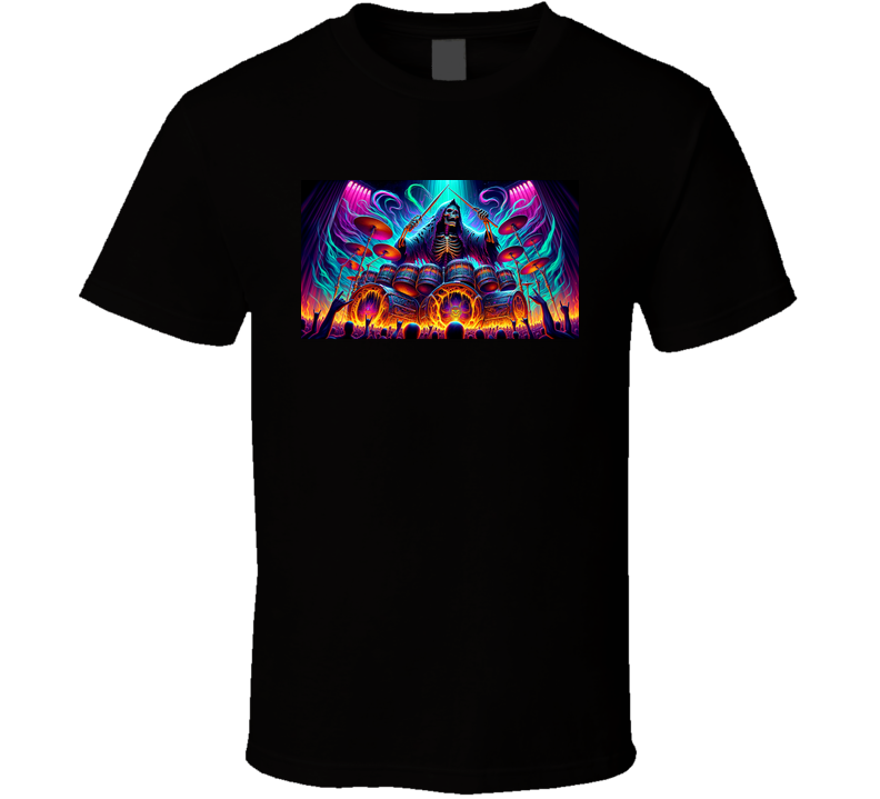 Grim Reaper Drummer Band Heavy Metal Rock Drums T Shirt Grim Reaper Drummer Band Heavy Metal Rock Drums T Shirt