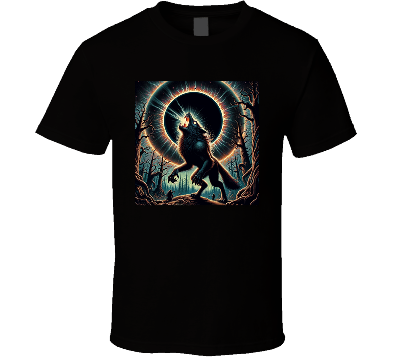 Werewolf Wolf Man Howling At The Full Eclipse Moon T Shirt Werewolf Wolf Man Howling At The Full Eclipse Moon T Shirt