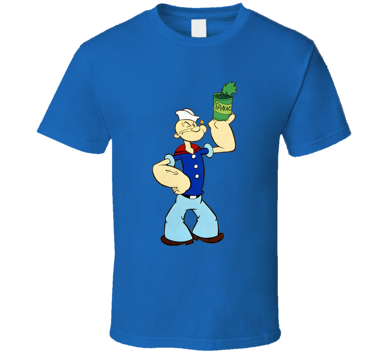 Popeye The Sailor Man Holding Spinach T Shirt Popeye The Sailor Man Holding Spinach T Shirt