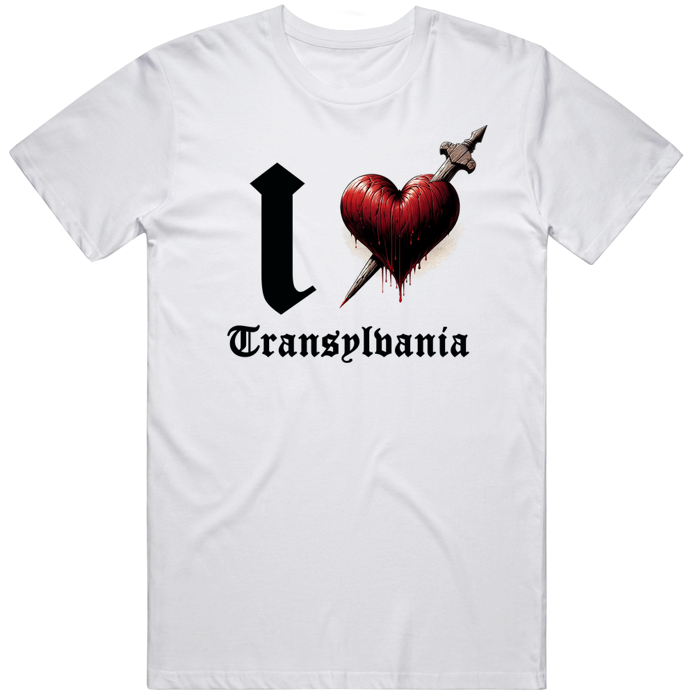 I Love Heart Transylvania Vampire Dracula Parody T Shirt I Love Heart Transylvania Vampire Dracula Parody T Shirt