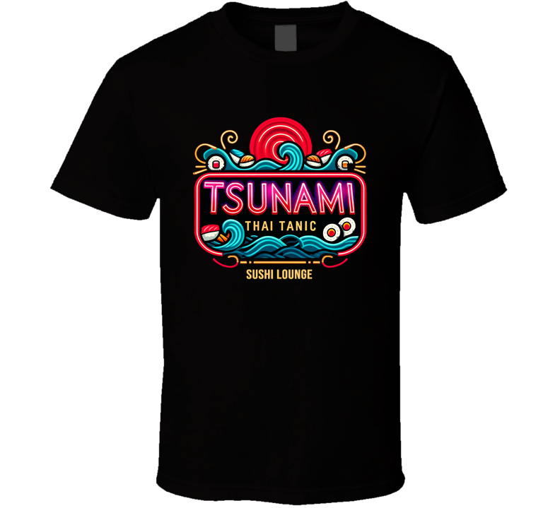 Tsunami Thai Tanic Sushi Lounge Parody Restaurant T Shirt Tsunami Thai Tanic Sushi Lounge Parody Restaurant T Shirt