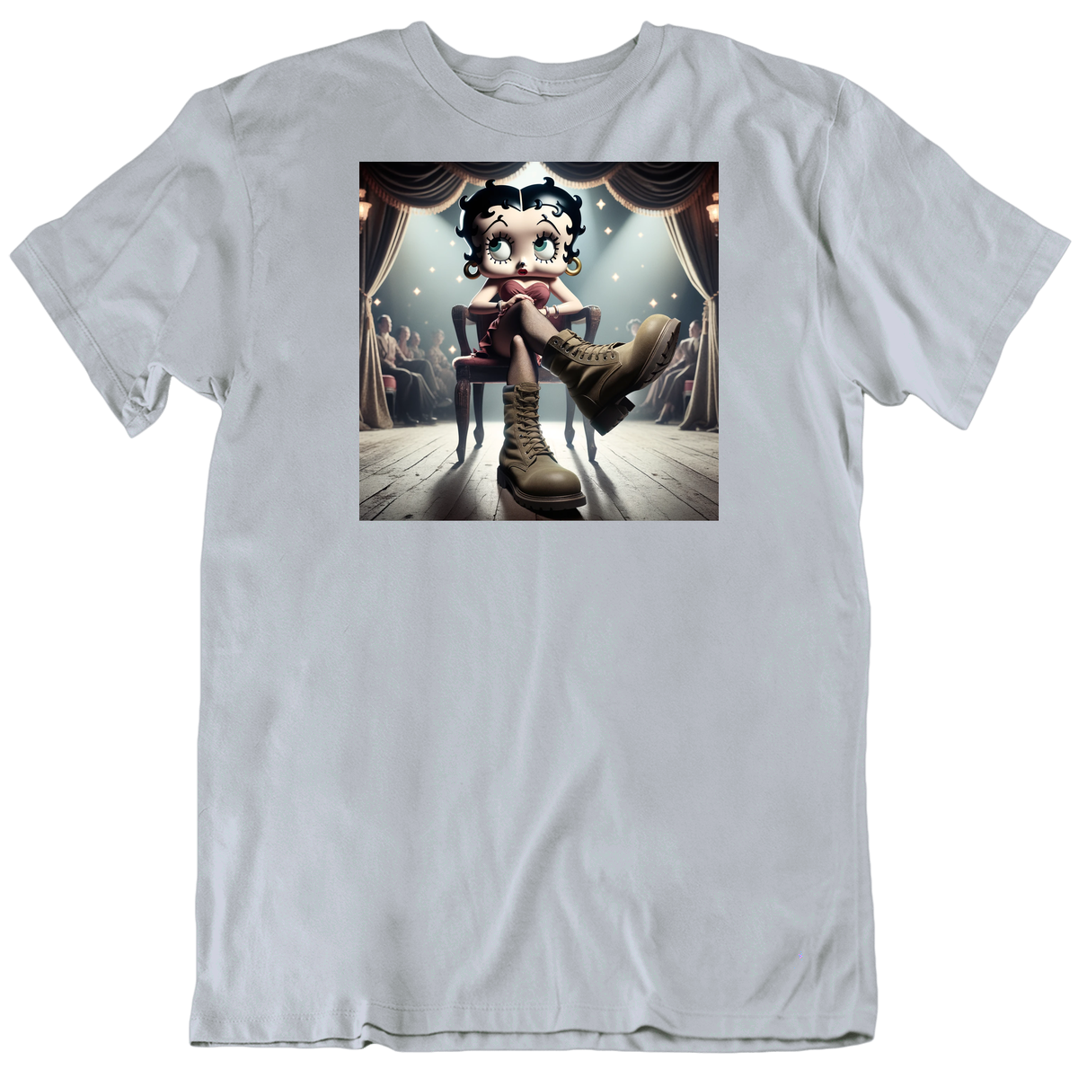 Betty Boop On Stage In Combat Boots T Shirt Betty Boop On Stage In Combat Boots T Shirt