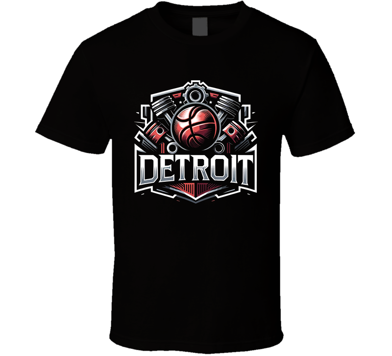 Detroit Basketball City Logo Fan T Shirt Detroit Basketball City Logo Fan T Shirt