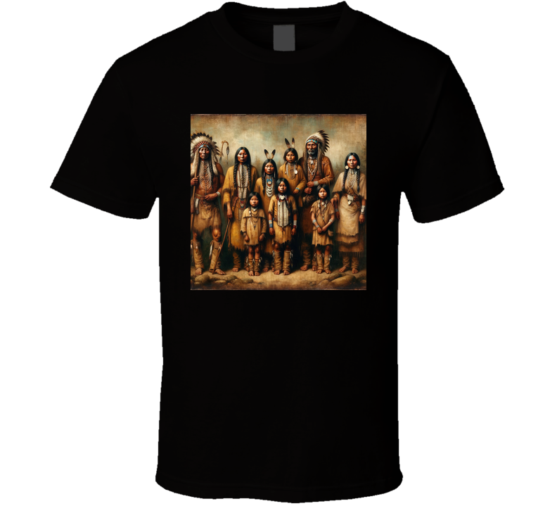 Native American Family 1600s T Shirt Native American Family 1600s T Shirt