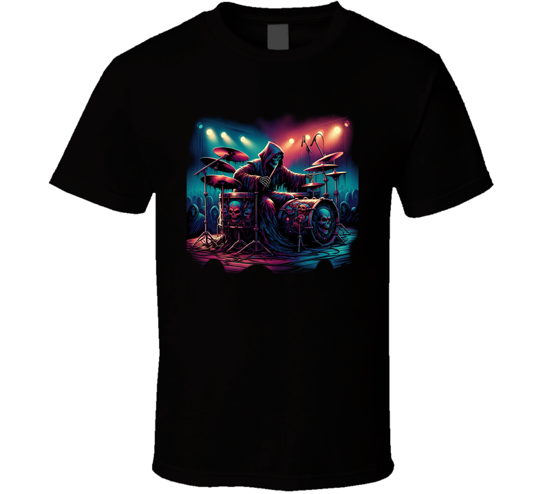 Grim Reaper Drummer T Shirt Grim Reaper Drummer T Shirt