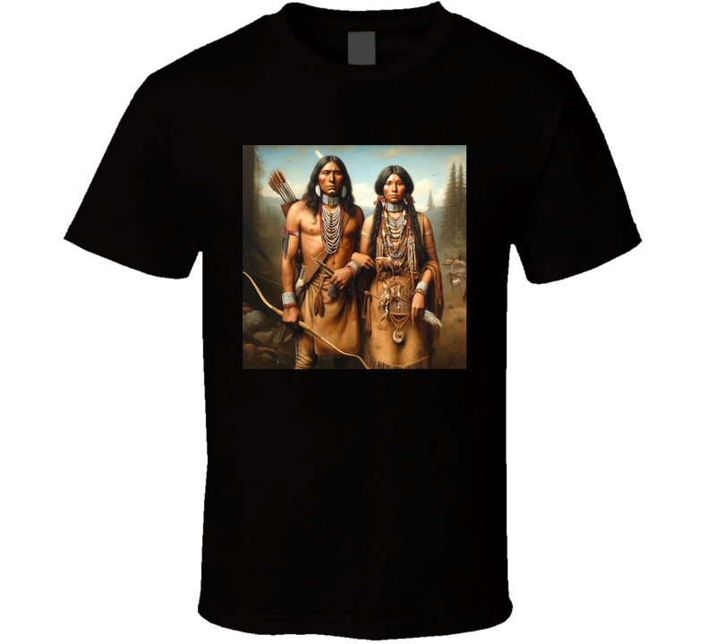 Native American Couple 1600s T Shirt Native American Couple 1600s T Shirt