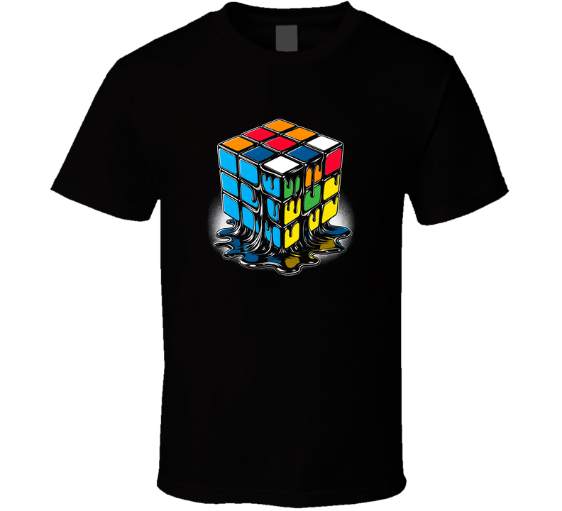 Melting Rubik's Cube Parody Funny T Shirt Melting Rubik's Cube Parody Funny T Shirt
