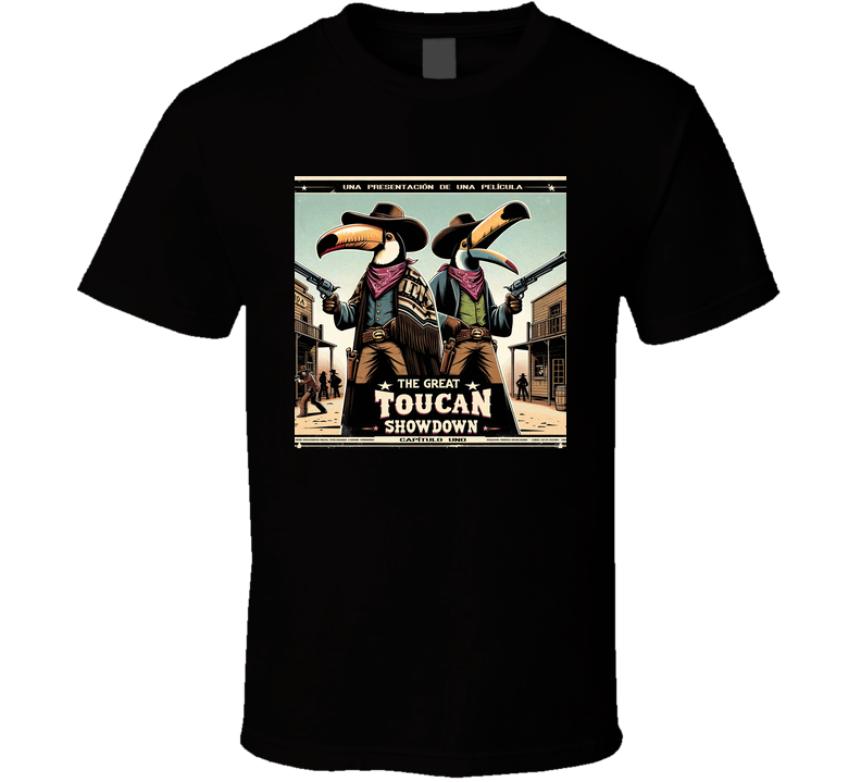 The Great Toucan Showdown Parody Western Movie Funny T Shirt The Great Toucan Showdown Parody Western Movie Funny T Shirt
