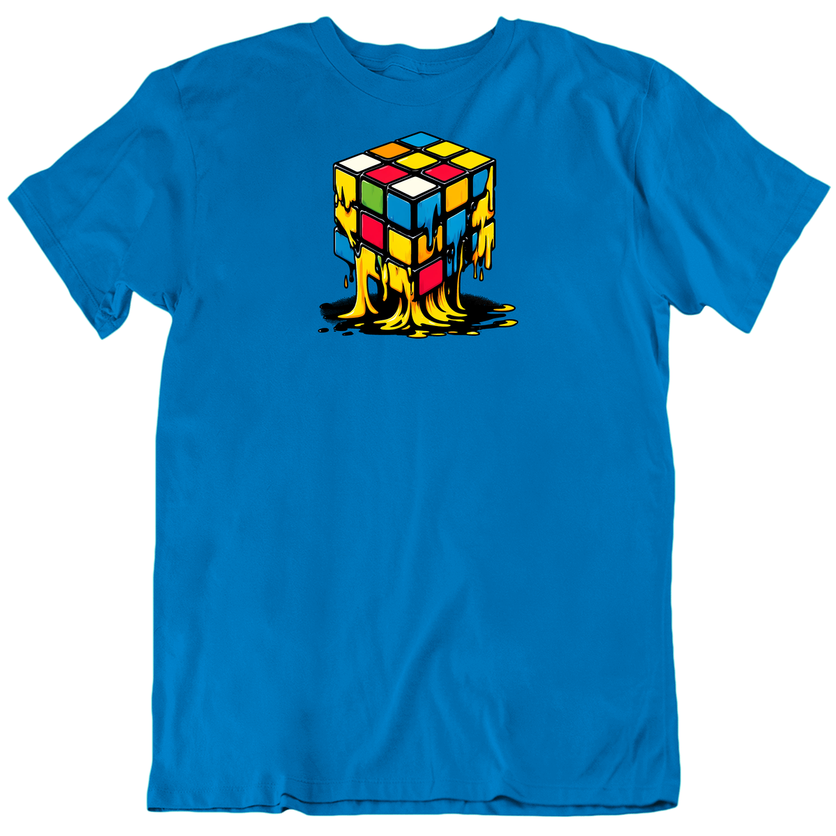 Melting Rubik's Cube Retro Funny Parody T Shirt Melting Rubik's Cube Retro Funny Parody T Shirt