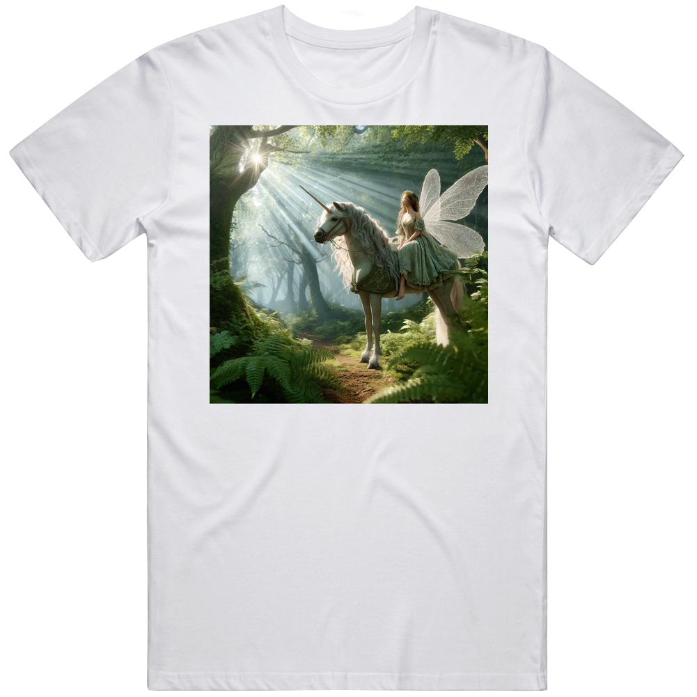 The Blind Fairy And Her Unicorn In The Forest T Shirt The Blind Fairy And Her Unicorn In The Forest T Shirt