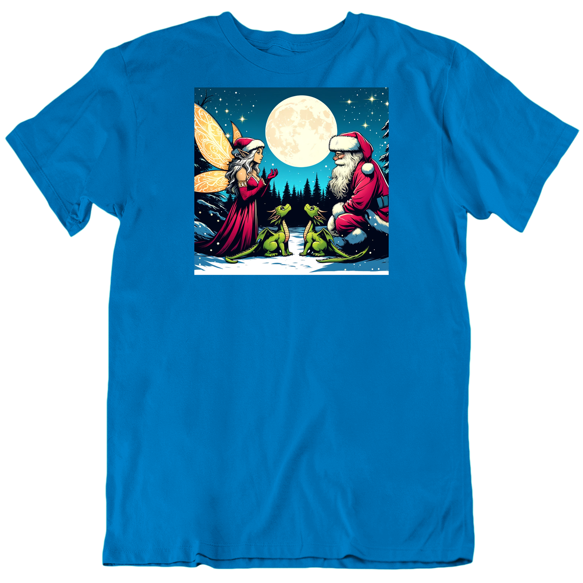 Tooth Fairy Santa Claus Dragons Fantasy T Shirt Tooth Fairy Santa Claus Dragons Fantasy T Shirt