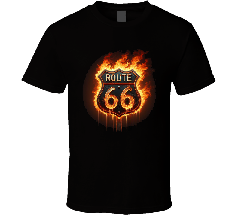 Route 66 On Fire Fantasy Roadtrip T Shirt Route 66 On Fire Fantasy Roadtrip T Shirt