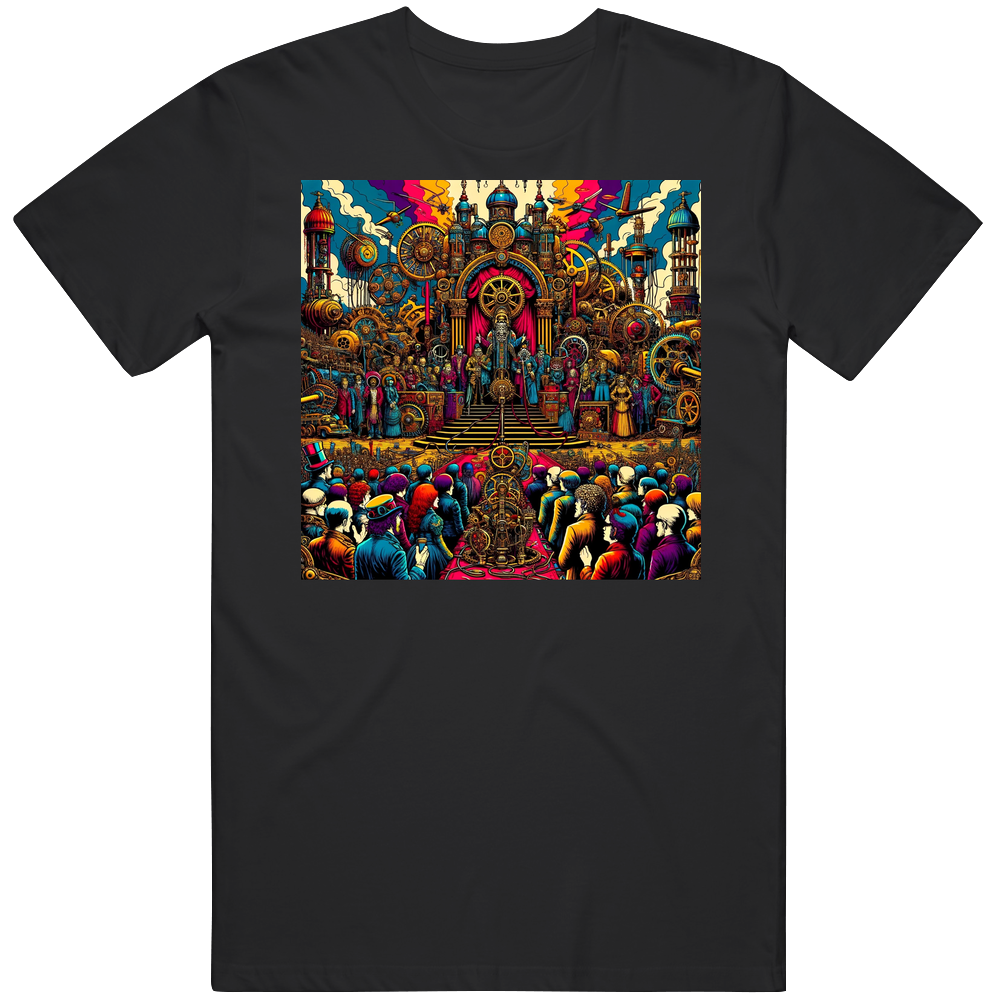 Steampunk Church Gathering Fantasy T Shirt Steampunk Church Gathering Fantasy T Shirt