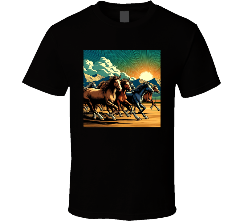 Wild Horses Cowboy T Shirt Wild Horses Cowboy T Shirt