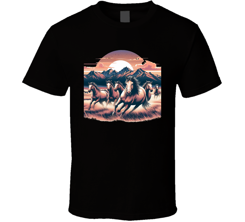 Wild Horses Stallions Cowboy Cowgirl T Shirt Wild Horses Stallions Cowboy Cowgirl T Shirt