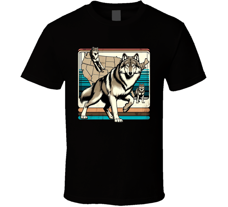 Gray Wolf North American Predator T Shirt Gray Wolf North American Predator T Shirt