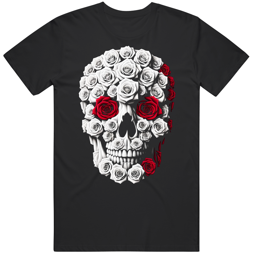 Skull And Roses Horror Fantasy T Shirt Skull And Roses Horror Fantasy T Shirt